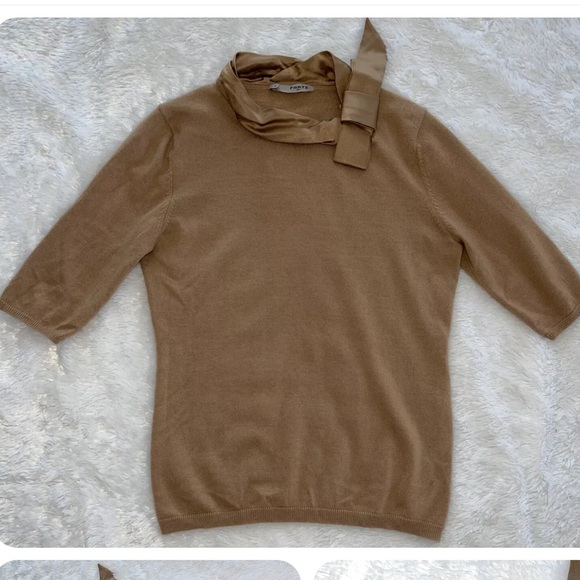 Ports 1961 Cashmere Silk Sweater Blouse 3/4 sleeve womens m - Picture 3 of 8